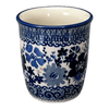Polish Pottery Wine Cup/Q-Tip Holder (Blue Life) | K100S-EO39 at PolishPotteryOutlet.com