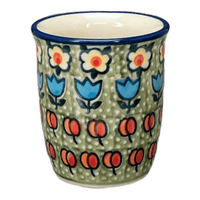 A picture of a Polish Pottery Wine Cup/Q-Tip Holder (Amsterdam) | K100S-LK as shown at PolishPotteryOutlet.com/products/4-oz-wine-cup-q-tip-holder-amsterdam-k100s-lk
