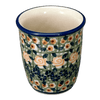Polish Pottery Wine Cup/Q-Tip Holder (Perennial Garden) | K100S-LM at PolishPotteryOutlet.com