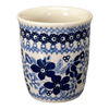 Polish Pottery Wine Cup/Q-Tip Holder (Duet in Blue) | K100S-SB01 at PolishPotteryOutlet.com