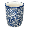 Polish Pottery Wine Cup/Q-Tip Holder (English Blue) | K100U-AS53 at PolishPotteryOutlet.com