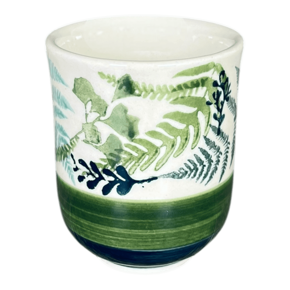 Drinkware, Wine Cup, 6 oz in "Scattered Ferns in Green" by Manufaktura | K111S-GZ44