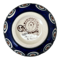 A picture of a Polish Pottery 6 oz. Wine Cup (Floral Peacock) | K111T-54KK as shown at PolishPotteryOutlet.com/products/wine-cup-floral-peacock-k111t-54kk