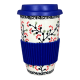 Mug, Travel, 14 oz in "Cherry Blossoms" by Manufaktura | K115S-DPGJ