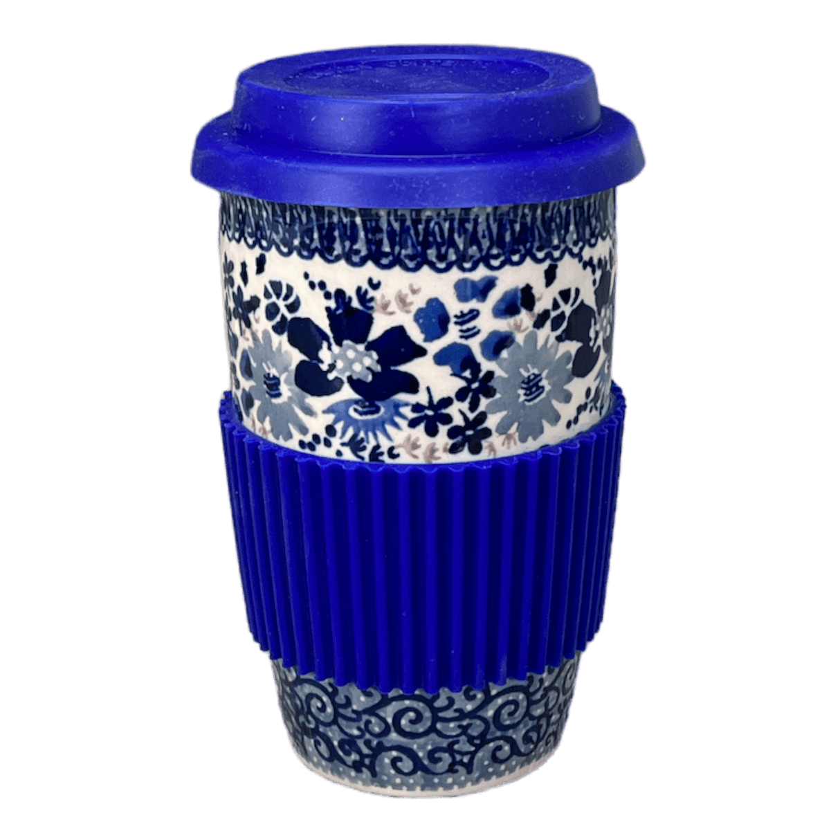 Mug, Travel, 14 oz in "Blue Life" by Manufaktura | K115S-EO39