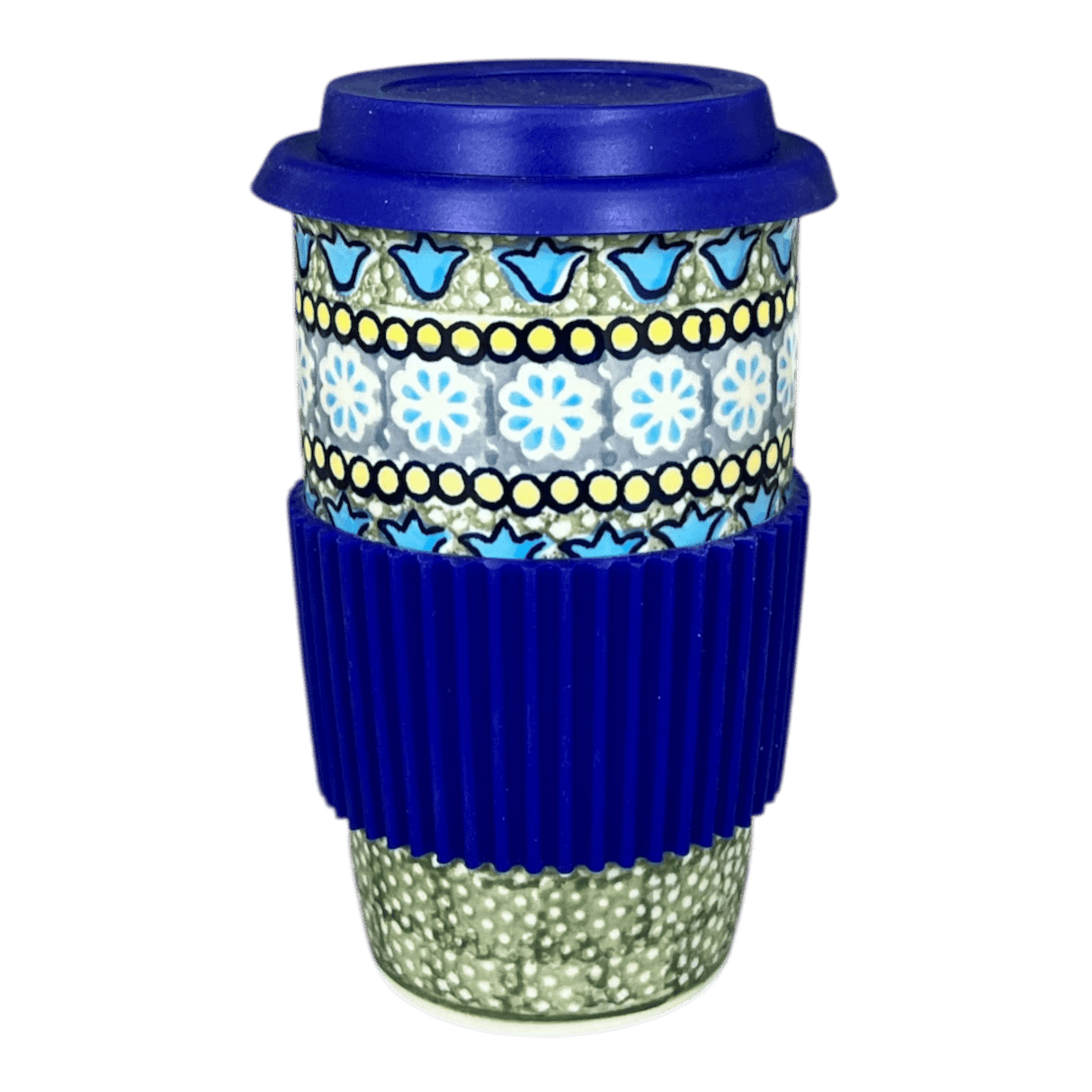 Mug, Travel, 14 oz in "Blue Bells" by Manufaktura | K115S-KLDN