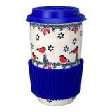 Mug, Travel, 14 oz in "Red Bird" by Manufaktura | K115T-GILE