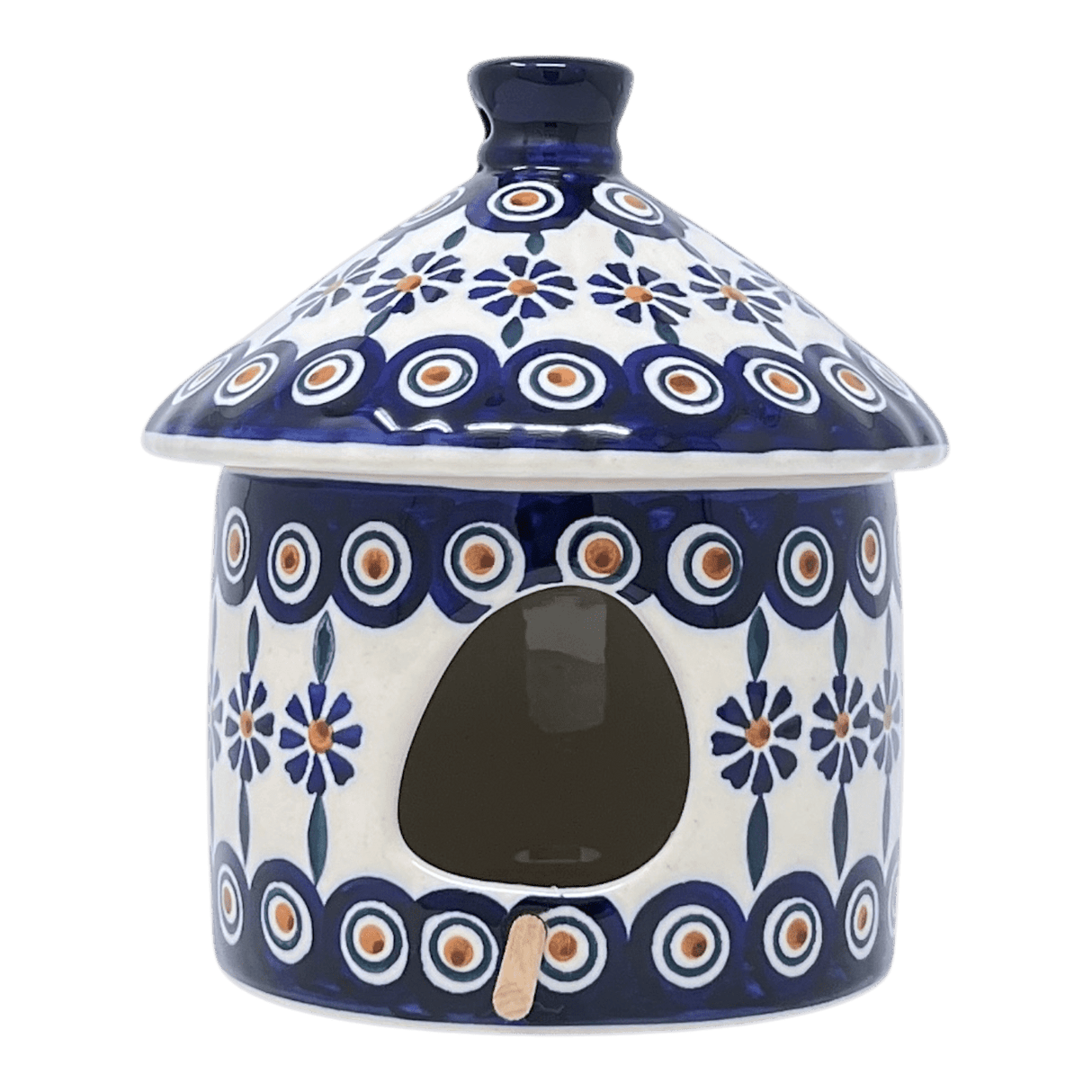 Bird House, 6.5" in "Floral Peacock" by Manufaktura | K125T-54KK