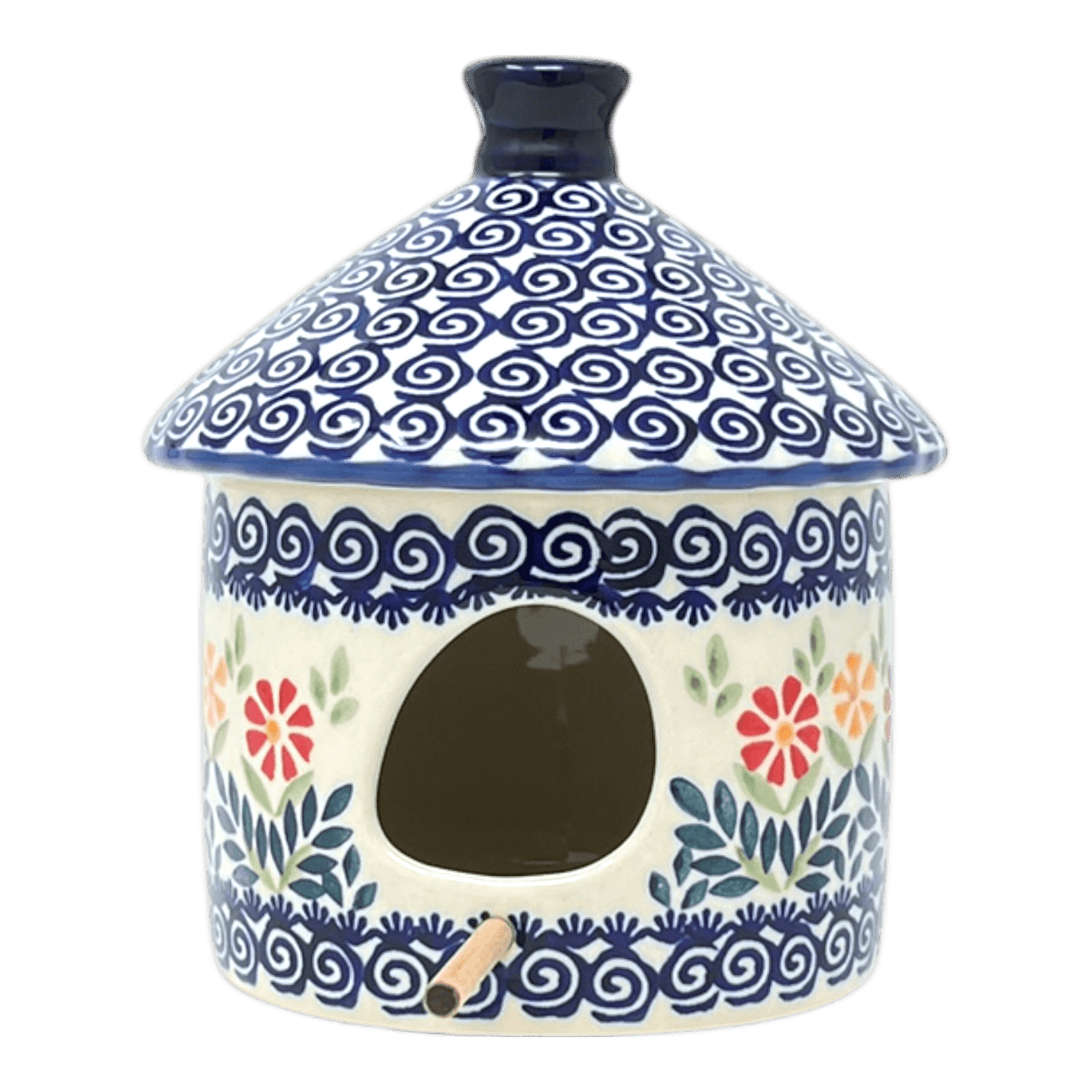 Bird House, 6.5" in "Flower Power" by Manufaktura | K125T-JS14