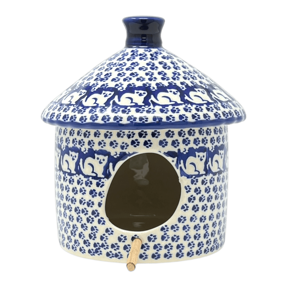 Bird House, 6.5" in "Kitty Cat Path" by Manufaktura | K125T-KOT6