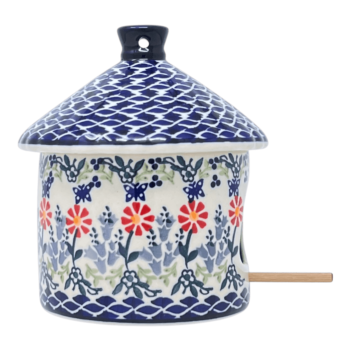 Bird House, 6.5" in "Butterfly Blossoms" by Manufaktura | K125T-MM02
