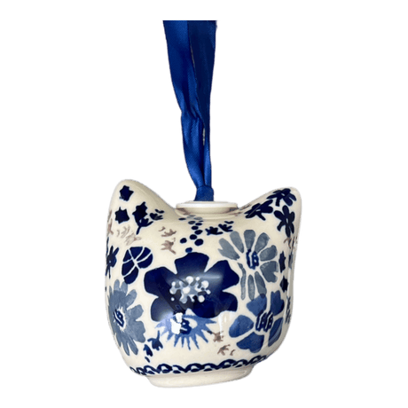 Ornament, Cat Head in "Blue Life" by Manufaktura | K142S-EO39