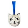 Polish Pottery Cat Head Ornament (Wildflower Delight) | K142S-P273 at PolishPotteryOutlet.com