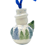 Ornament, Snowman with Tree, 2" in "Pine Forest" by Manufaktura | K143S-PS29