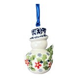 Ornament, Snowman with Tree, 2" in "Holly In Bloom" by Manufaktura | K143T-IN13