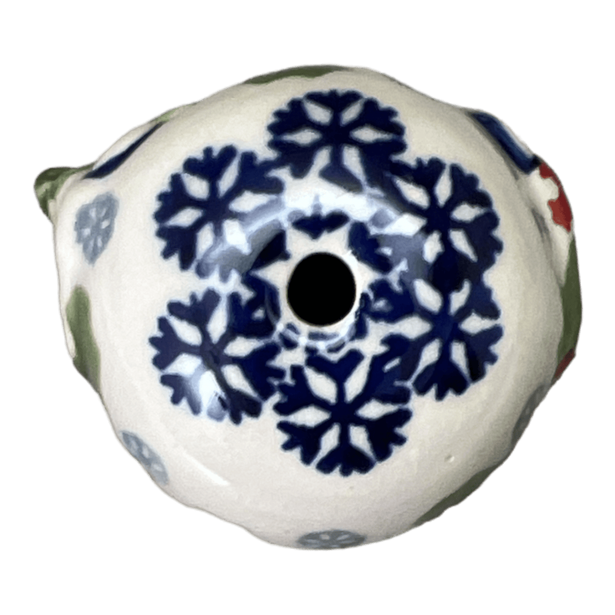 Ornament, Snowman with Tree, 2" in "Holly In Bloom" by Manufaktura | K143T-IN13