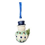 Ornament, Snowman with Tree, 2" in "Starry Wreath" by Manufaktura | K143T-PZG