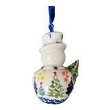 Ornament, Snowman with Tree, 2" in "Festive Forest" by Manufaktura | K143U-INS6
