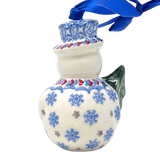 Ornament, Snowman with Tree, 2" in "Snowflake Love" by Manufaktura | K143U-PS01