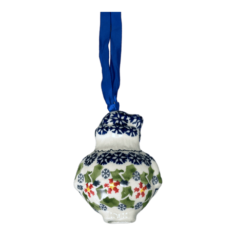 Ornament, Santa, 2.5" in "Holly In Bloom" by Manufaktura | K144T-IN13