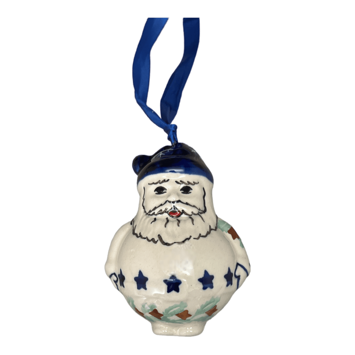 Ornament, Santa, 2.5" in "Starry Wreath" by Manufaktura | K144T-PZG