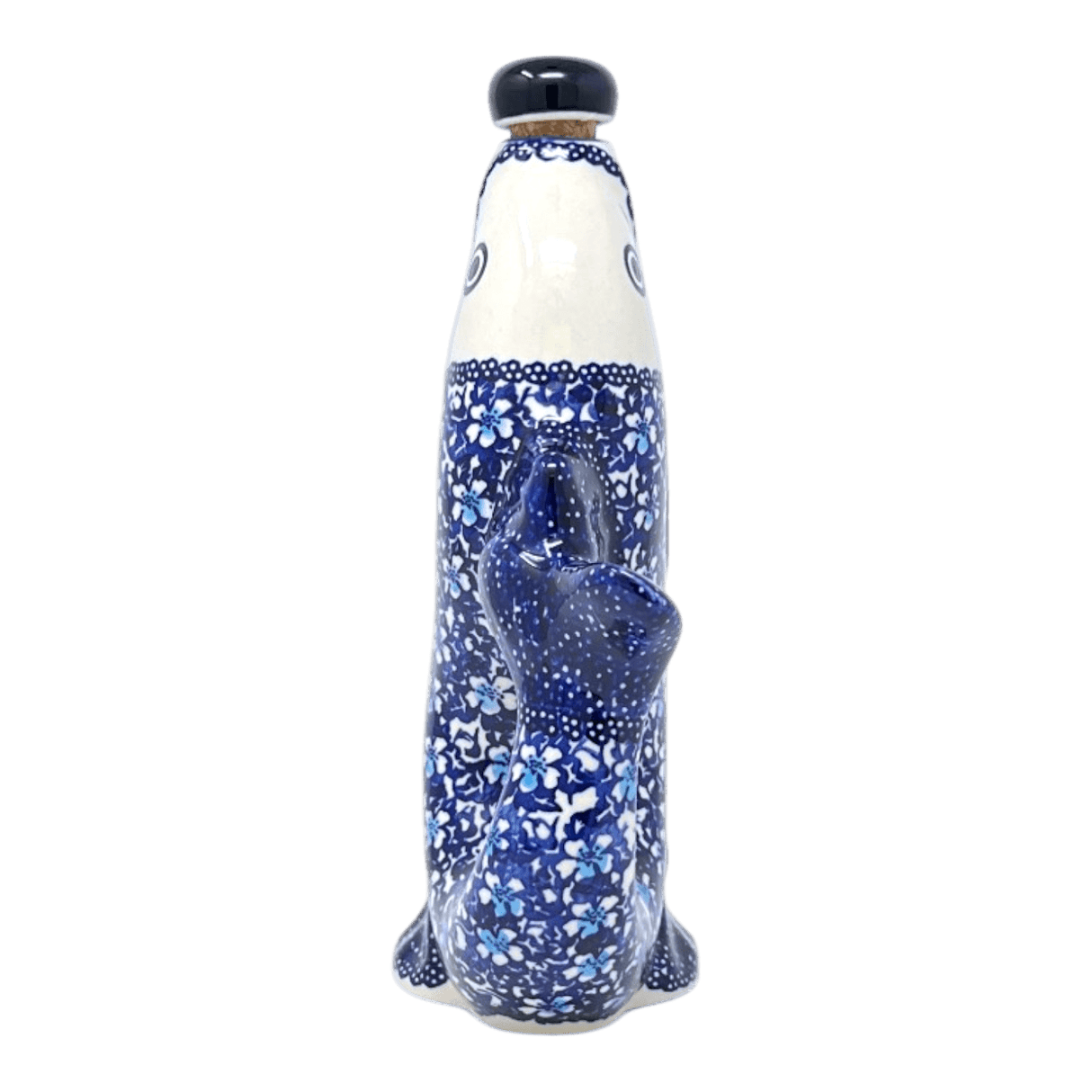 Carafe, Fish-Shaped 25 oz in "Blue on Blue" by Manufaktura | K149T-J109