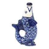 Carafe, Fish-Shaped 25 oz in "Blue on Blue" by Manufaktura | K149T-J109
