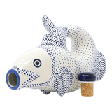 Carafe, Fish-Shaped 25 oz in "Misty Blue" by Manufaktura | K149U-61A
