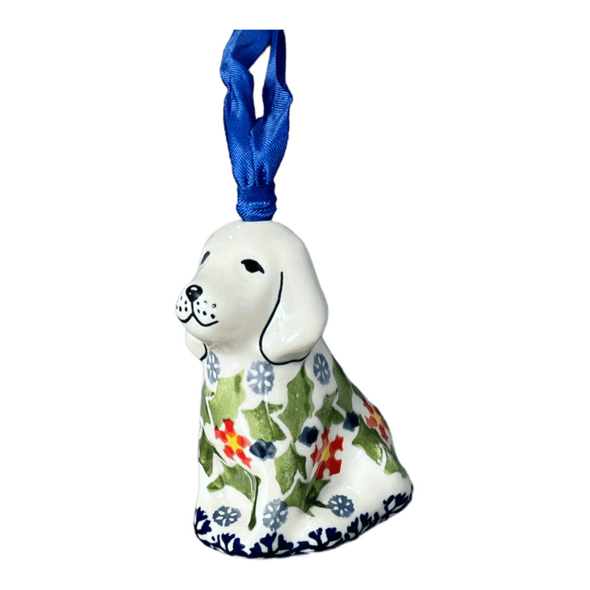 Ornament, Dog, 3" in "Holly In Bloom" by Manufaktura | K164T-IN13