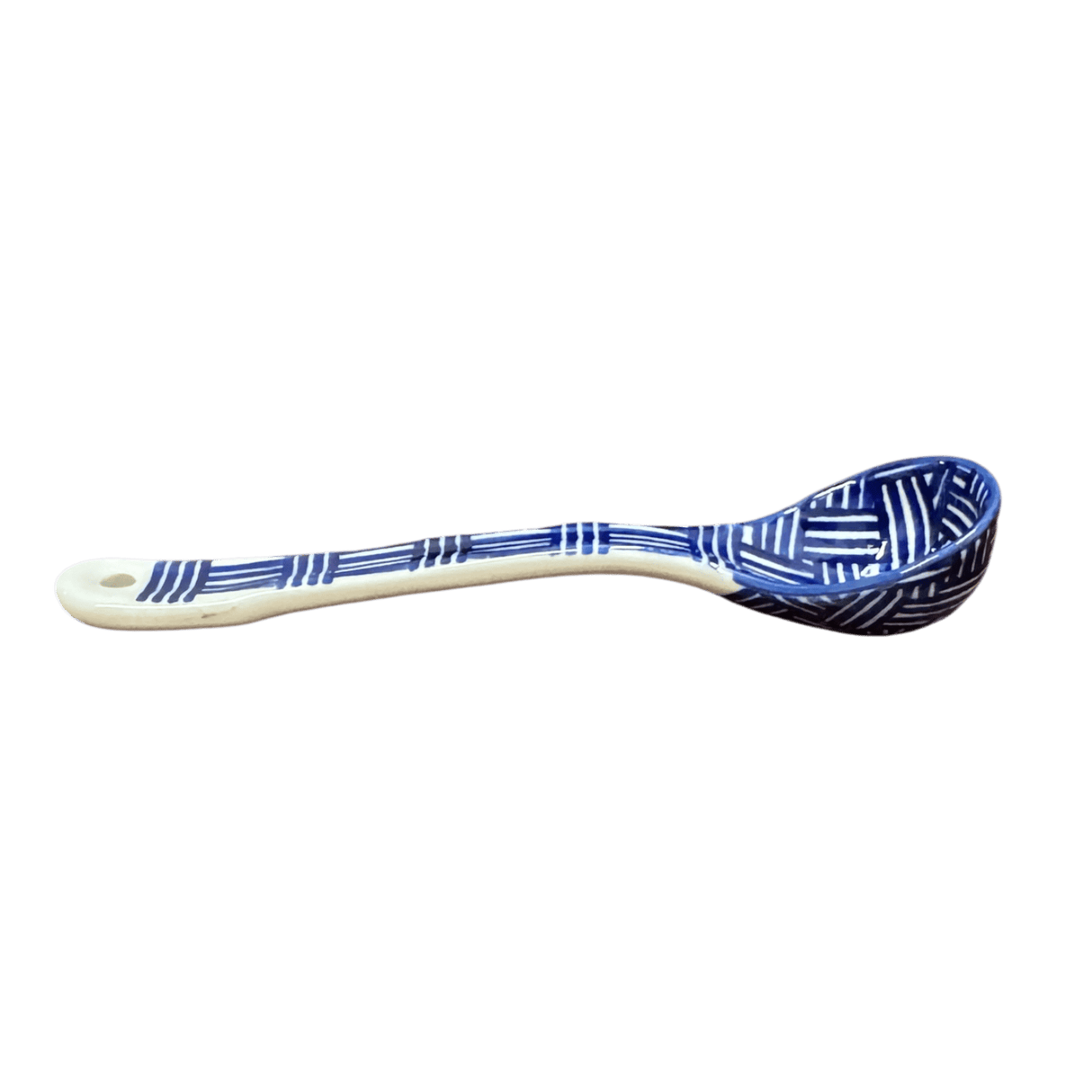 Spoon, Dipping Spoon, 6.5" in "Blue Basket Weave" by Manufaktura | L014U-32