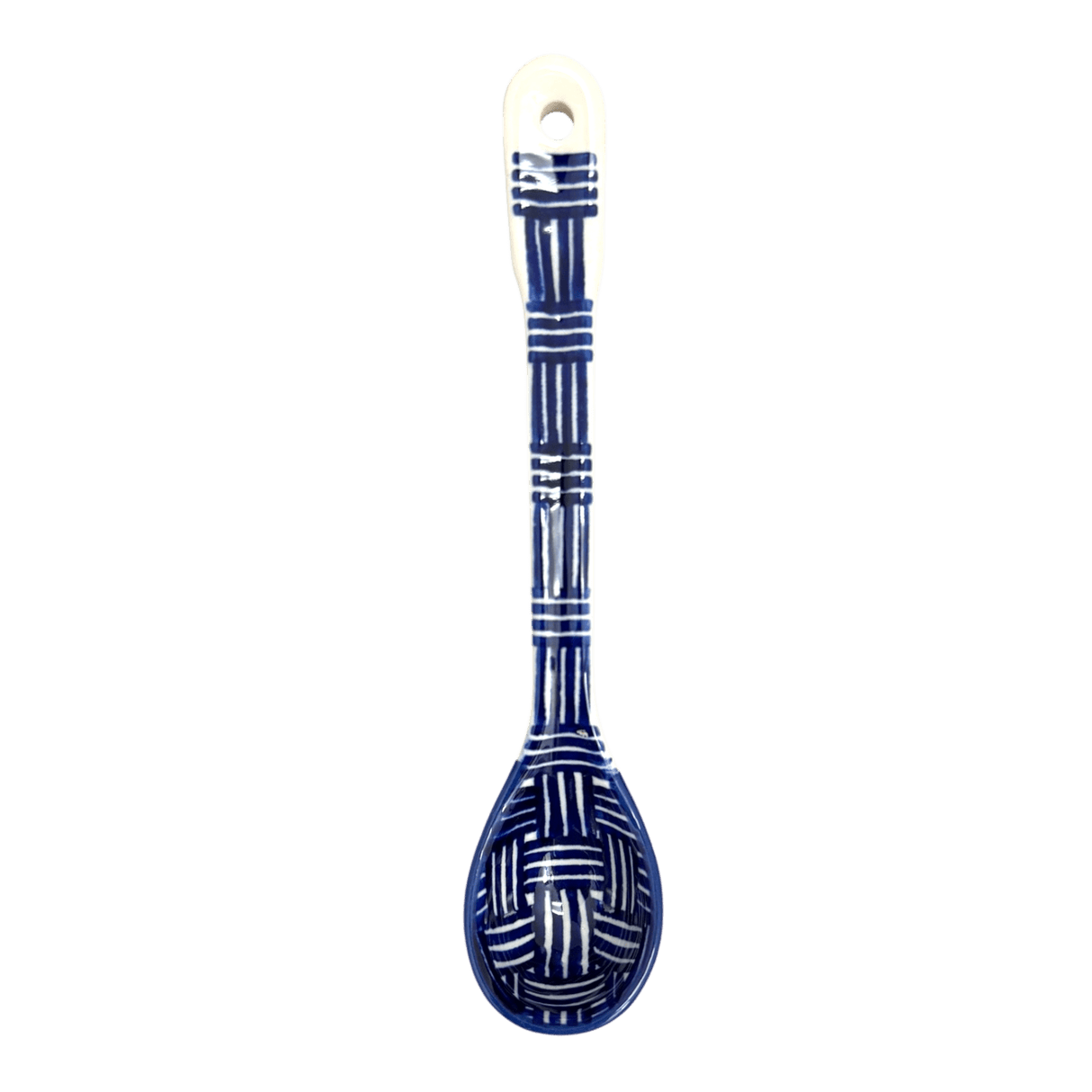 Spoon, Dipping Spoon, 6.5" in "Blue Basket Weave" by Manufaktura | L014U-32