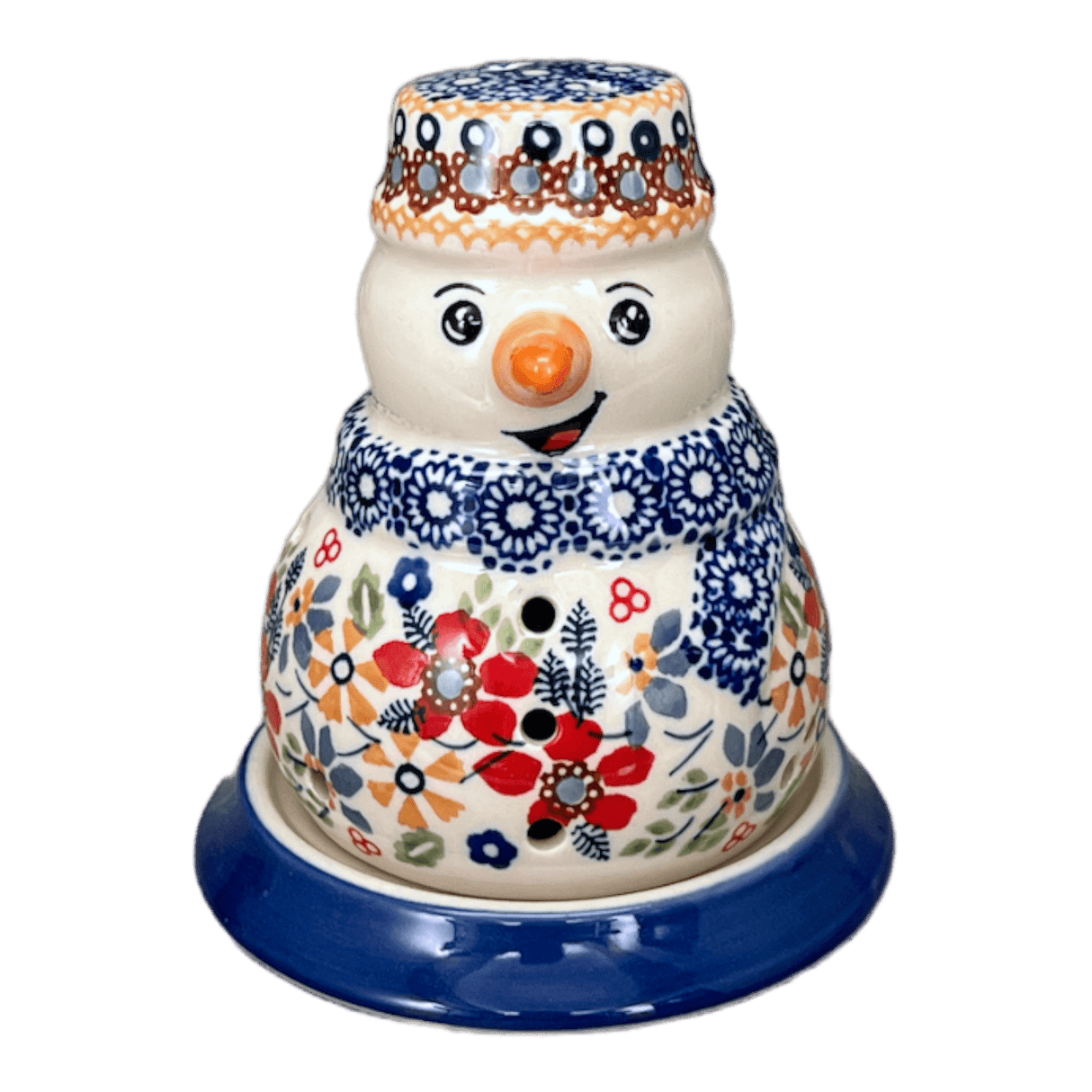 Luminary, Snowman, 5" in "Ruby Duet" by Manufaktura | L026S-DPLC