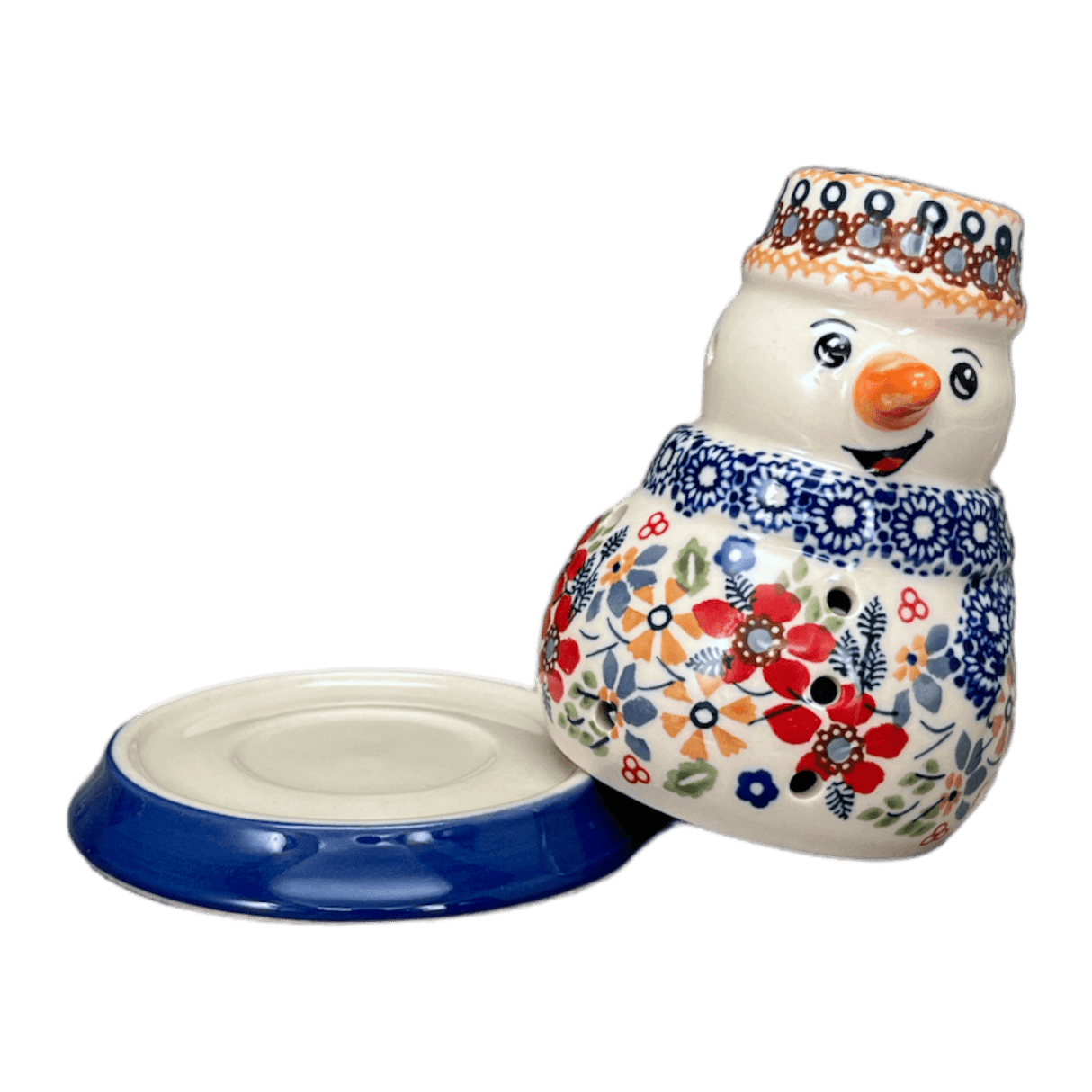 Luminary, Snowman, 5" in "Ruby Duet" by Manufaktura | L026S-DPLC