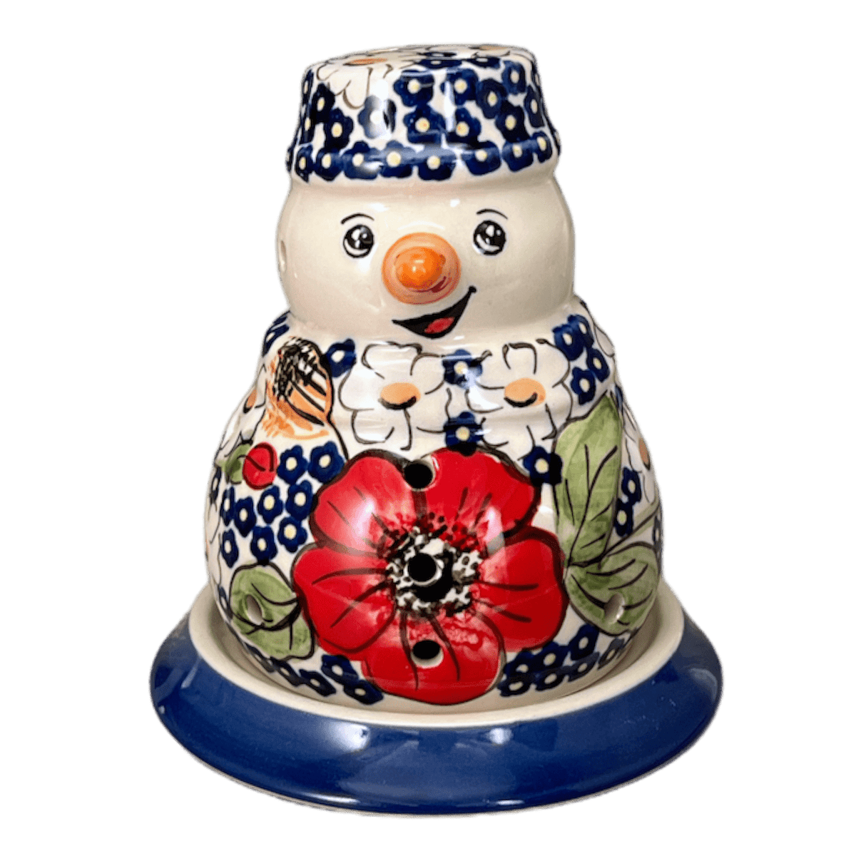 Luminary, Snowman, 5" in "Poppies & Posies" by Manufaktura | L026S-IM02