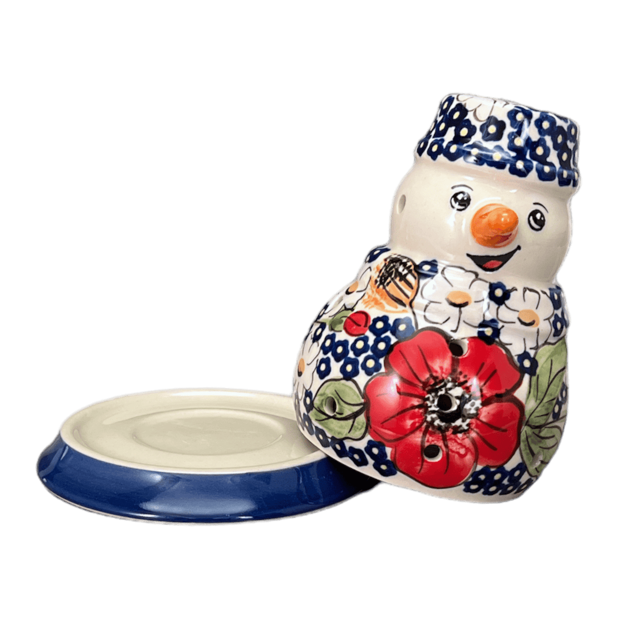 Luminary, Snowman, 5" in "Poppies & Posies" by Manufaktura | L026S-IM02