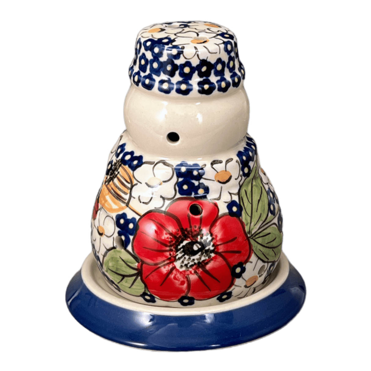 Luminary, Snowman, 5" in "Poppies & Posies" by Manufaktura | L026S-IM02