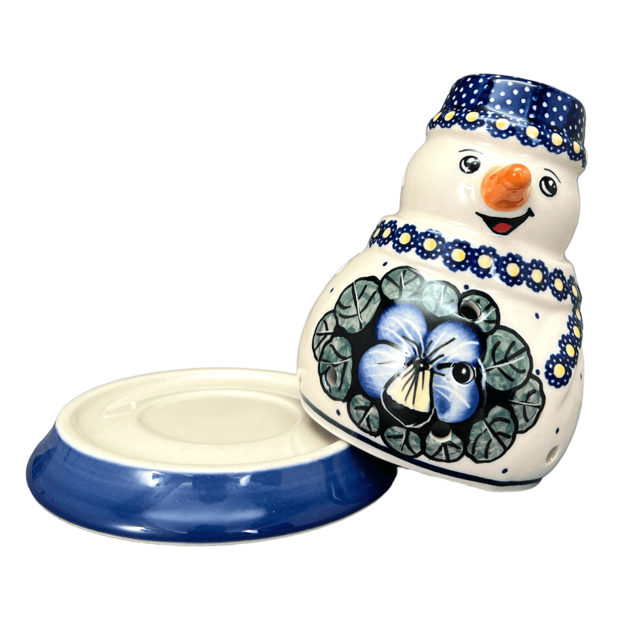 Luminary, Snowman, 5" in "Pansies" by Manufaktura | L026S-JZB