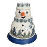 Luminary, Snowman, 5" in "Pine Forest" by Manufaktura | L026S-PS29