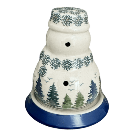 Luminary, Snowman, 5" in "Pine Forest" by Manufaktura | L026S-PS29