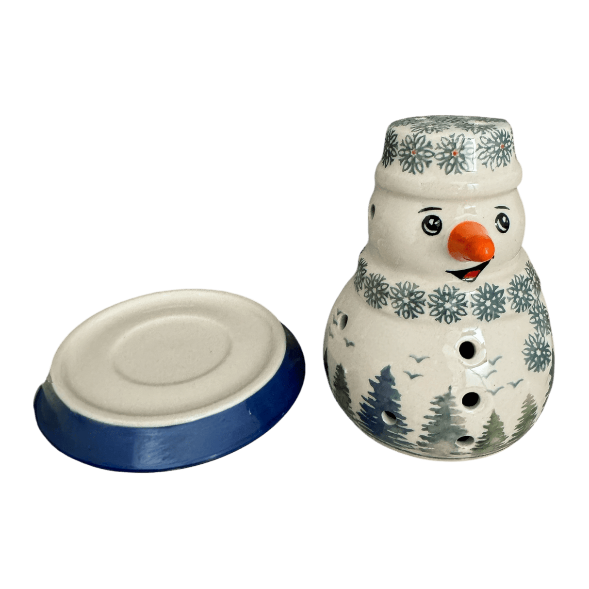 Luminary, Snowman, 5" in "Pine Forest" by Manufaktura | L026S-PS29