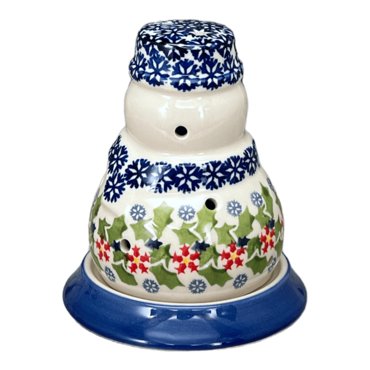 Luminary, Snowman, 5" in "Holly In Bloom" by Manufaktura | L026T-IN13