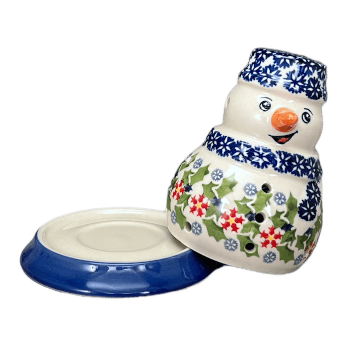 Luminary, Snowman, 5" in "Holly In Bloom" by Manufaktura | L026T-IN13