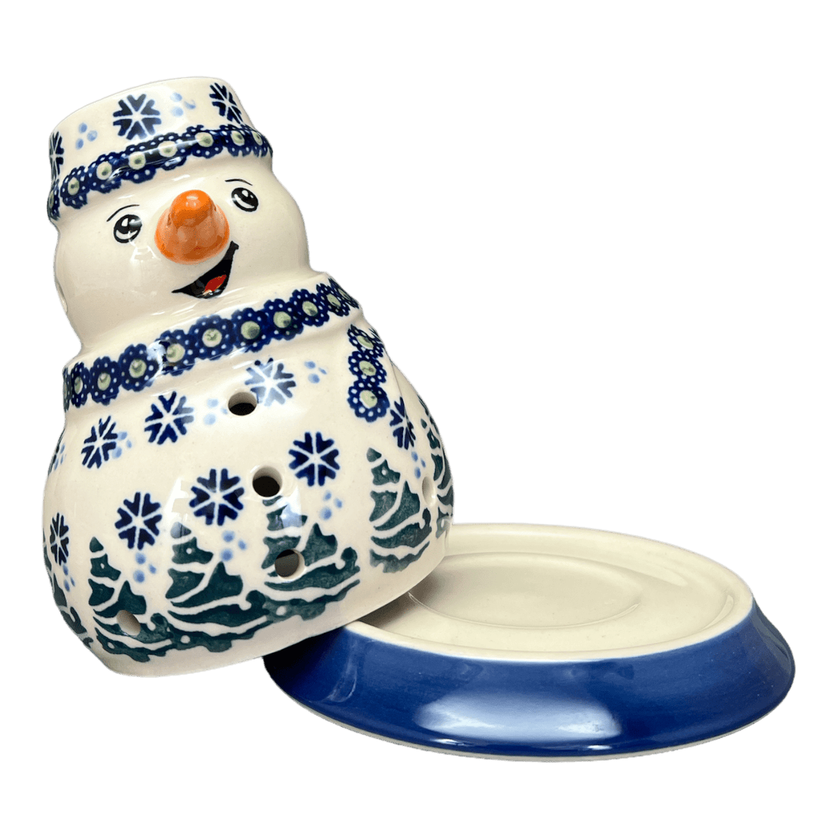 Luminary, Snowman, 5" in "Snowy Pines" by Manufaktura | L026T-U22