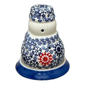 Polish Pottery Snowman Luminary (One of a Kind) | L026U-AS77 Additional Image at PolishPotteryOutlet.com