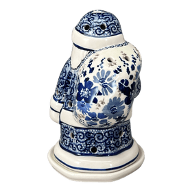 Polish Pottery Santa Luminary (Blue Life) | L030S-EO39 Additional Image at PolishPotteryOutlet.com