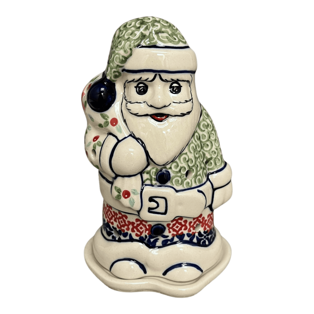 Luminary, Santa, 6.25" in "Pink Poinsettia" by Manufaktura | L030S-PS14