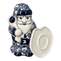 A picture of a Polish Pottery Santa Luminary (Flower Power) | L030T-JS14 as shown at PolishPotteryOutlet.com/products/santa-luminary-flower-power-l030t-js14