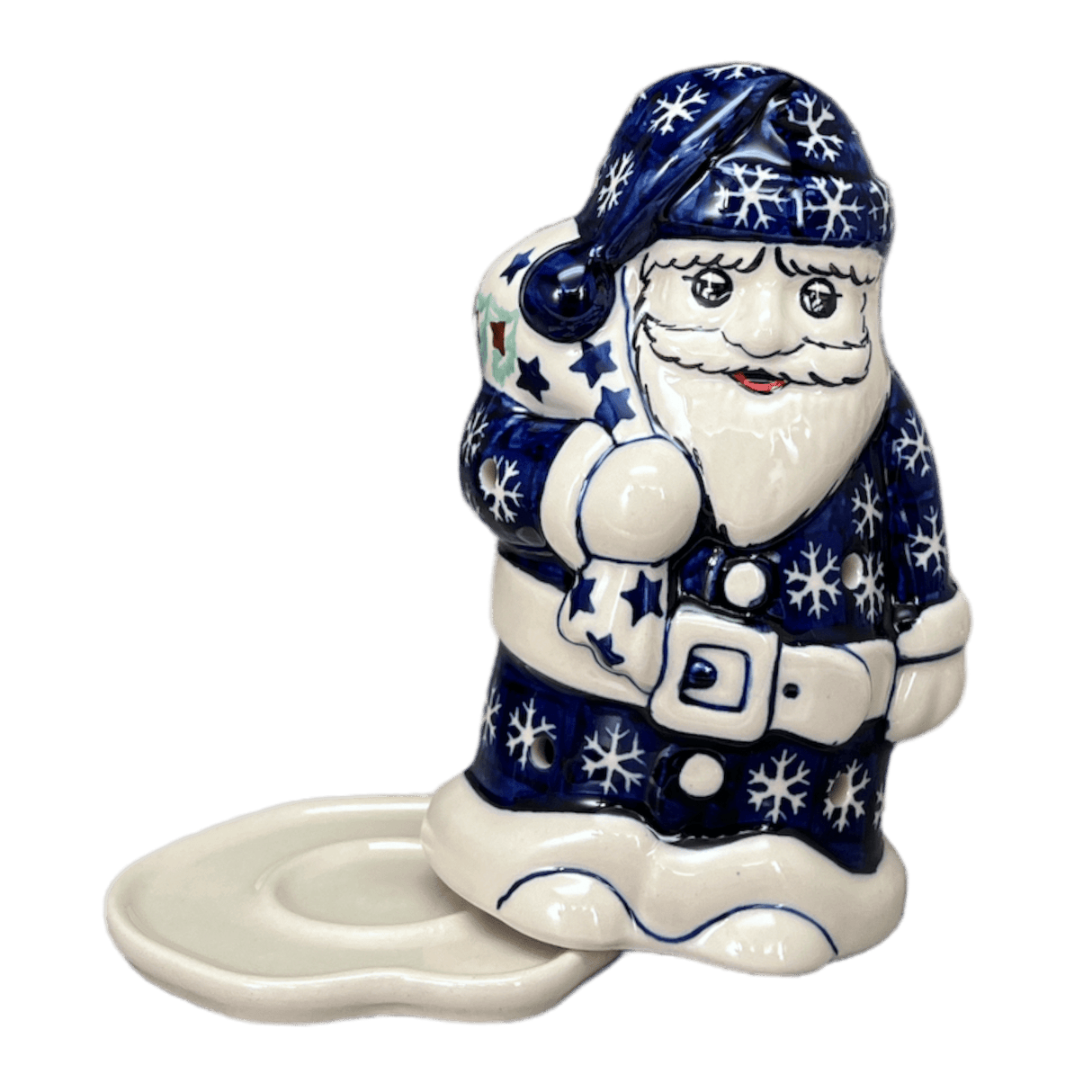 Luminary, Santa, 6.25" in "Starry Wreath" by Manufaktura | L030T-PZG