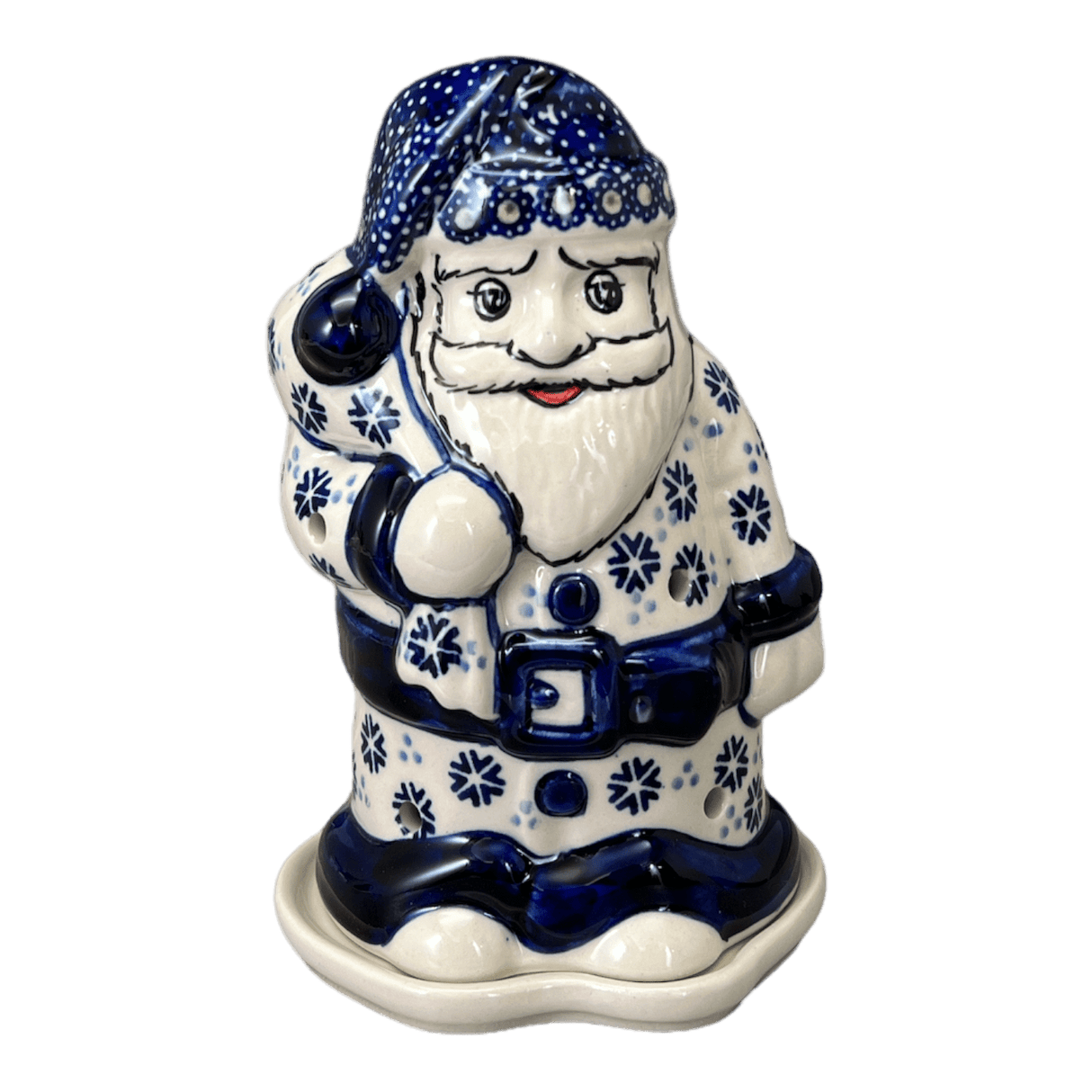 Luminary, Santa, 6.25" in "Snowy Pines" by Manufaktura | L030T-U22