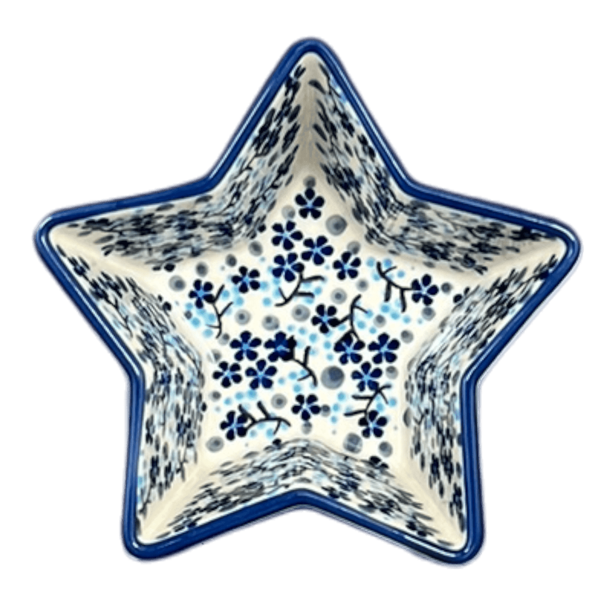 Bowl, Star-Shaped, Small, Manufaktura (M046) in "Scattered Blues" by Maufaktura | M046S-AS45